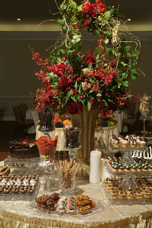 Presentaion table for catered event