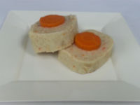 2 piece of Gefilte fish with carrot